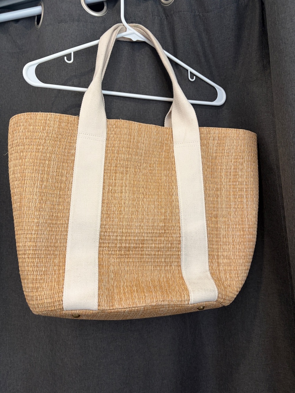 THE DROP |  straw tote bag double handle